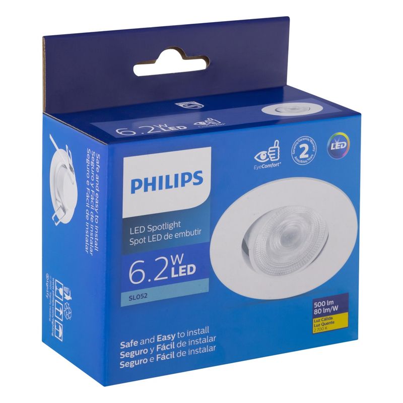 Spot-Led-de-Embutir-Redondo-Branco-Philips-62W-2700KEmbalagemAngularEsquerda3