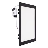 Painel Led de Embutir Preto Quadrado Taschibra 24W 3000K