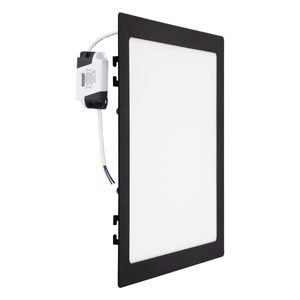 Painel Led de Embutir Preto Quadrado Taschibra 24W 3000K