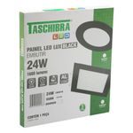 Painel-Led-de-Embutir-Preto-Quadrado-Taschibra-24W-6500K-AutovoltAngularEsquerda3