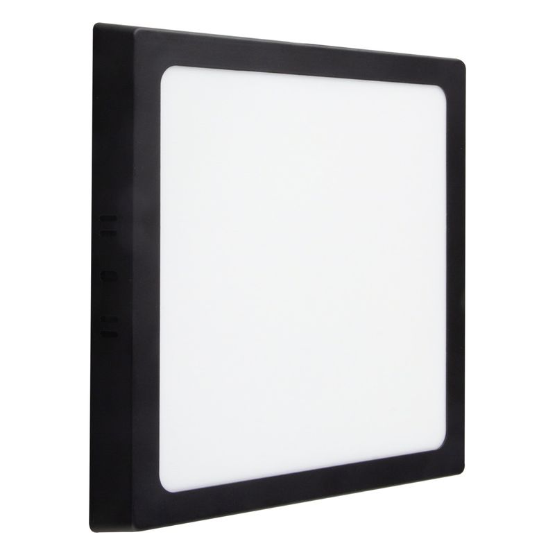 Painel-Led-de-Sobrepor-Preto-Quadrado-Taschibra-Lux-18W-3000K-AutovoltAngularEsquerda2