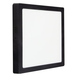 Painel Led de Sobrepor Preto Quadrado Taschibra Lux 18W 6500K