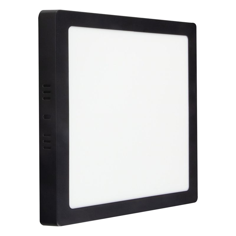 Painel-Led-de-Sobrepor-Preto-Quadrado-Taschibra-Lux-18W-6500K-AutovoltAngularEsquerda2