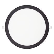 Painel Led de Embutir Preto Redondo Taschibra Lux 24W 3000K
