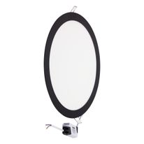 Painel Led de Embutir Preto Redondo Taschibra Lux 24W 6500K