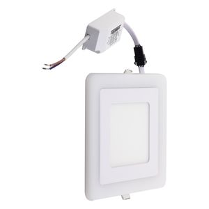 Painel Led de Embutir Branco Quadrado Taschibra Dual 6W 6500K + 3W 3000K