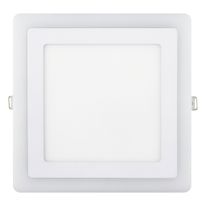 Painel Led de Embutir Branco Quadrado Taschibra Dual 12W 6500K + 4W 3000K