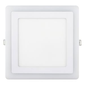 Painel Led de Embutir Branco Quadrado Taschibra Dual 12W 6500K + 4W 3000K