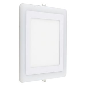 Painel Led de Embutir Branco Quadrado Taschibra Dual 12W 6500K + 4W 3000K