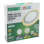 Painel-Led-de-Embutir-Branco-Redondo-Taschibra-Dual-18W-6500K---6W-3000KAngularEsquerda3