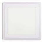 Painel-Led-de-Sobrepor-Branco-Quadrado-Taschibra-Dual-18W-6500K---6W-3000KFrontal1