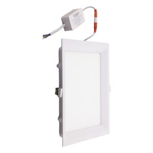 Painel Led de Embutir Branco Recuado Quadrado Taschibra Lux 24W 4000K