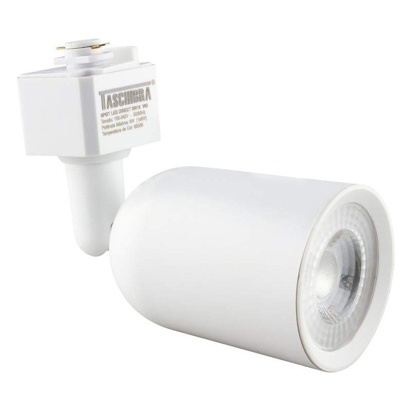 Spot-de-Led-para-Trilho-Branco-Taschibra-Direct-6W-3000KAngularEsquerda1