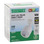 Spot-de-Led-para-Trilho-Branco-Taschibra-Direct-10W-6500KEmbalagemAngularEsquerda3