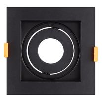 Spot de Embutir Preto Recuado Quadrado Taschibra 15W MR11