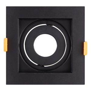 Spot de Embutir Preto Recuado Quadrado Taschibra 15W MR11