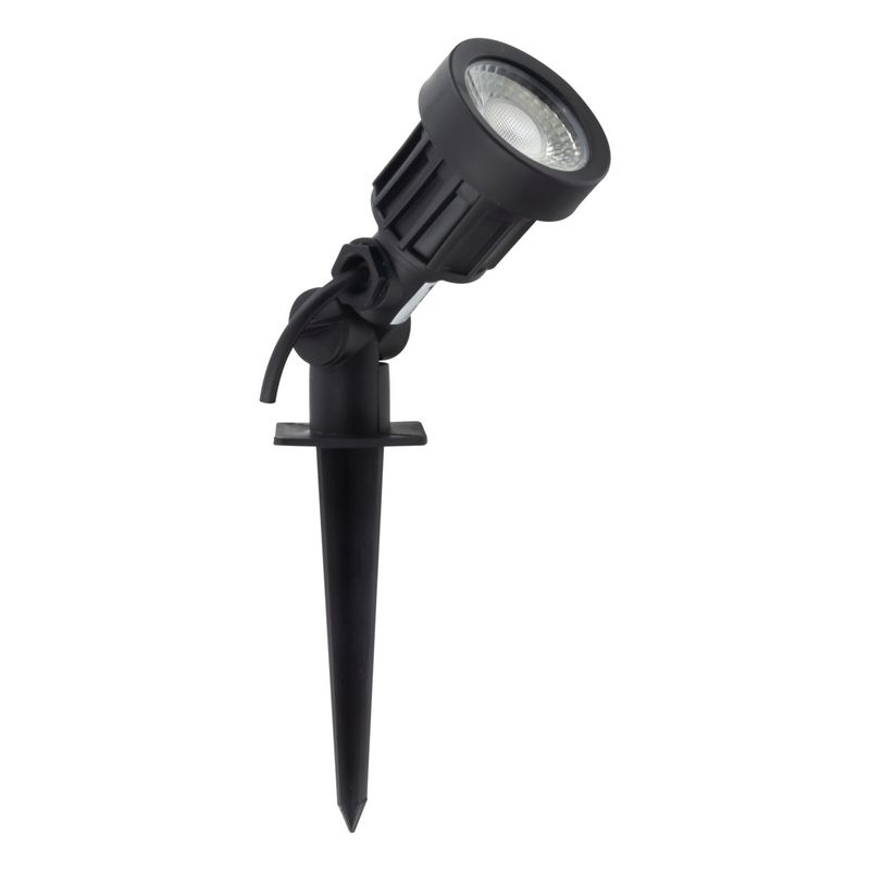 Espeto-de-Led-Preto-para-Jardim-Taschibra-5W-Luz-Verde-AutovoltAngularEsquerda1