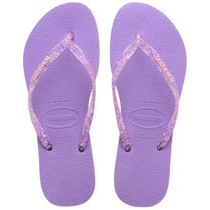 Sandália Slim Logo Metallic Roxo Havaianas