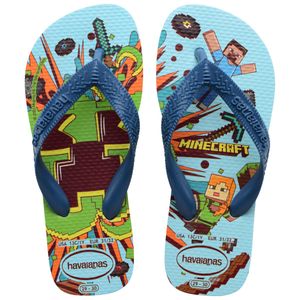 Sandália Comfy Kids Minecraft Azul Havaianas