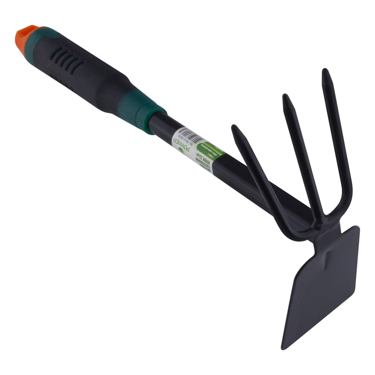 RasteloeCultivadorcomCaboPlásticoVerdeeLaranjaPownerAngularEsquerda1