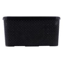 Organizador Preto Rattan com Tampa Arqplast 20l