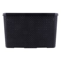 Organizador Preto Rattan com Tampa Arqplast 40l