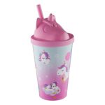 Copo-Plastico-com-Tampa-e-Canudo-Unicornio-Neoplas-Baby-Toys-350mlAngularEsquerda1