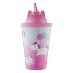 Copo-Plastico-com-Tampa-e-Canudo-Unicornio-Neoplas-Baby-Toys-350mlFrontal2