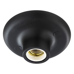 Plafon Preto com Soquete de Porcelana Taschibra 1xE27