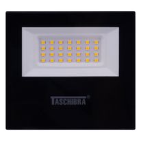 Refletor de Led Preto Taschibra 30W 3000K