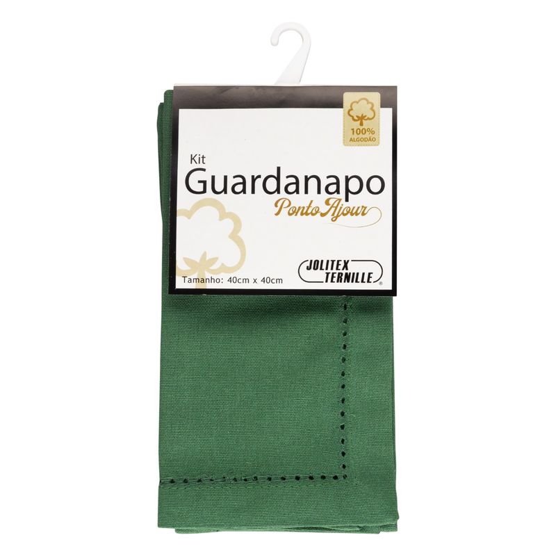 Guardanapo-Ajour-Verde-Jolitex-Ternilli-40cm-x-40cm-2-unidadesFrontal1