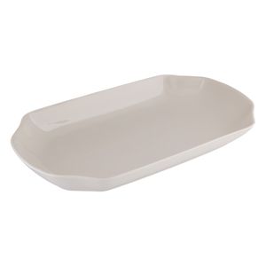 Travessa de Porcelana Branca Lyor Newbone 27cm x 16cm