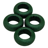 Conjunto de Argola para Guardanapo Copa&Cia Rayin Olive 4 unidades
