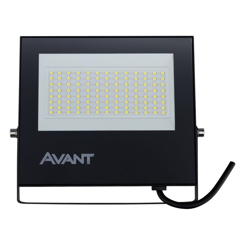 Refletor-de-Led-Preto-Avant-100W-6500K-BivoltFrontal2