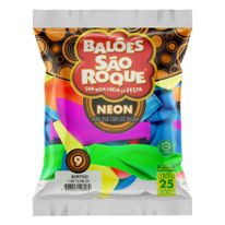 Balão Neon Sortido n° 9 25 Unidades São Roque