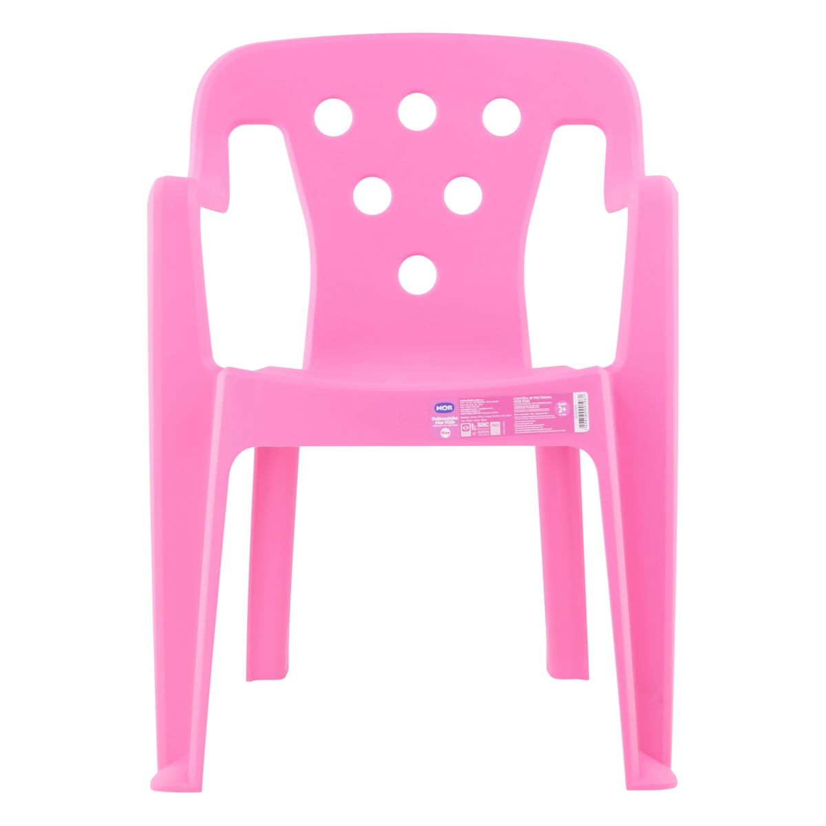 PoltronaPlásticaInfantilRosaMorKidsFrontal2