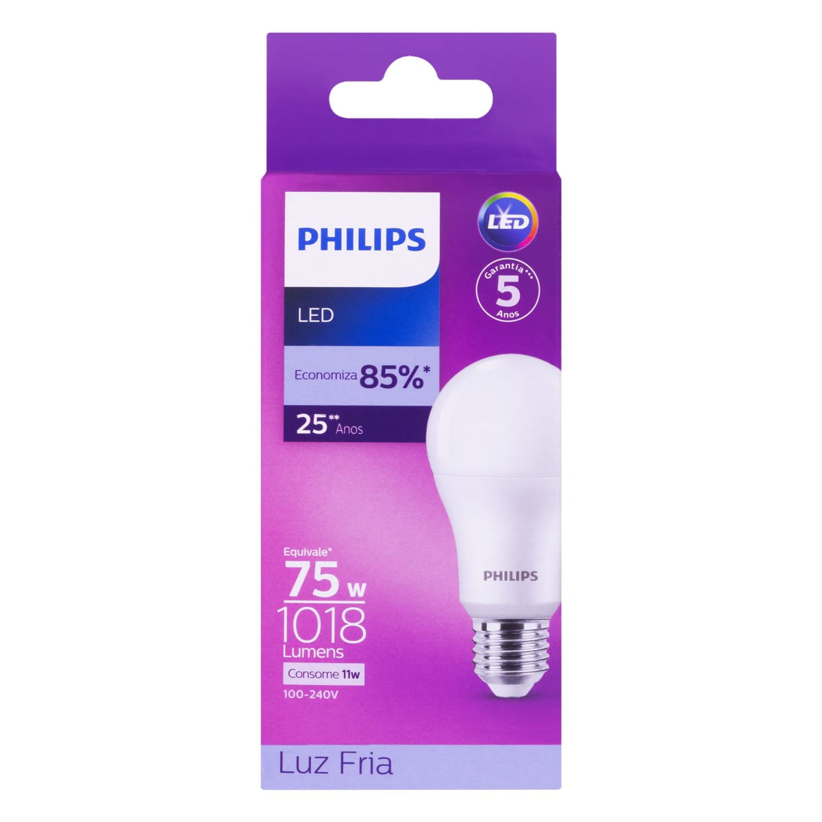LâmpadadeLedBulboPhilips11W6500KBivoltFrontal3