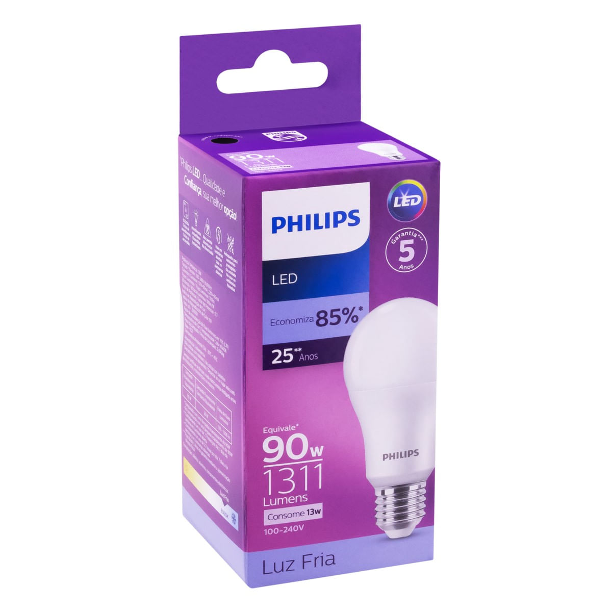 LâmpadadeLedBulboPhilips13W6500KBivoltAngularEsquerda2