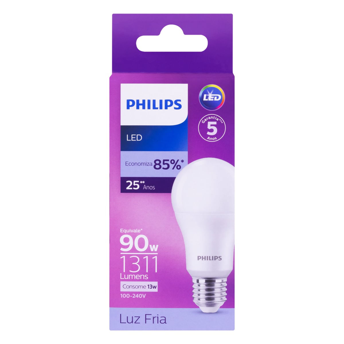 LâmpadadeLedBulboPhilips13W6500KBivoltFrontal3