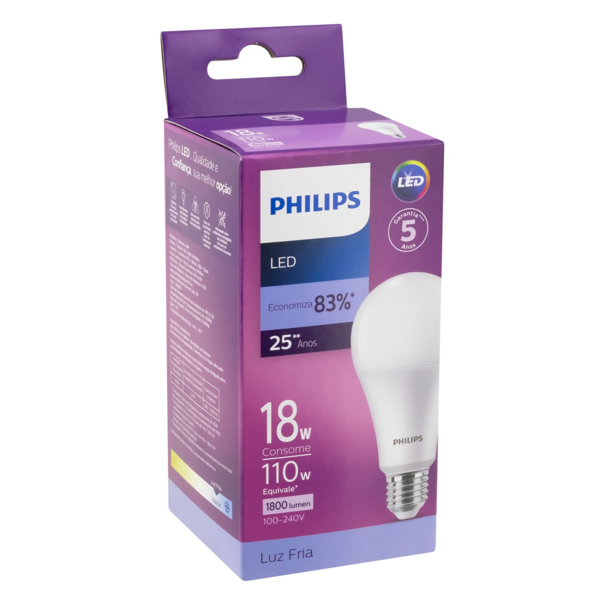 LâmpadadeLedBulboA70Philips18W6500KBivoltEmbalagemAngularEsquerda3