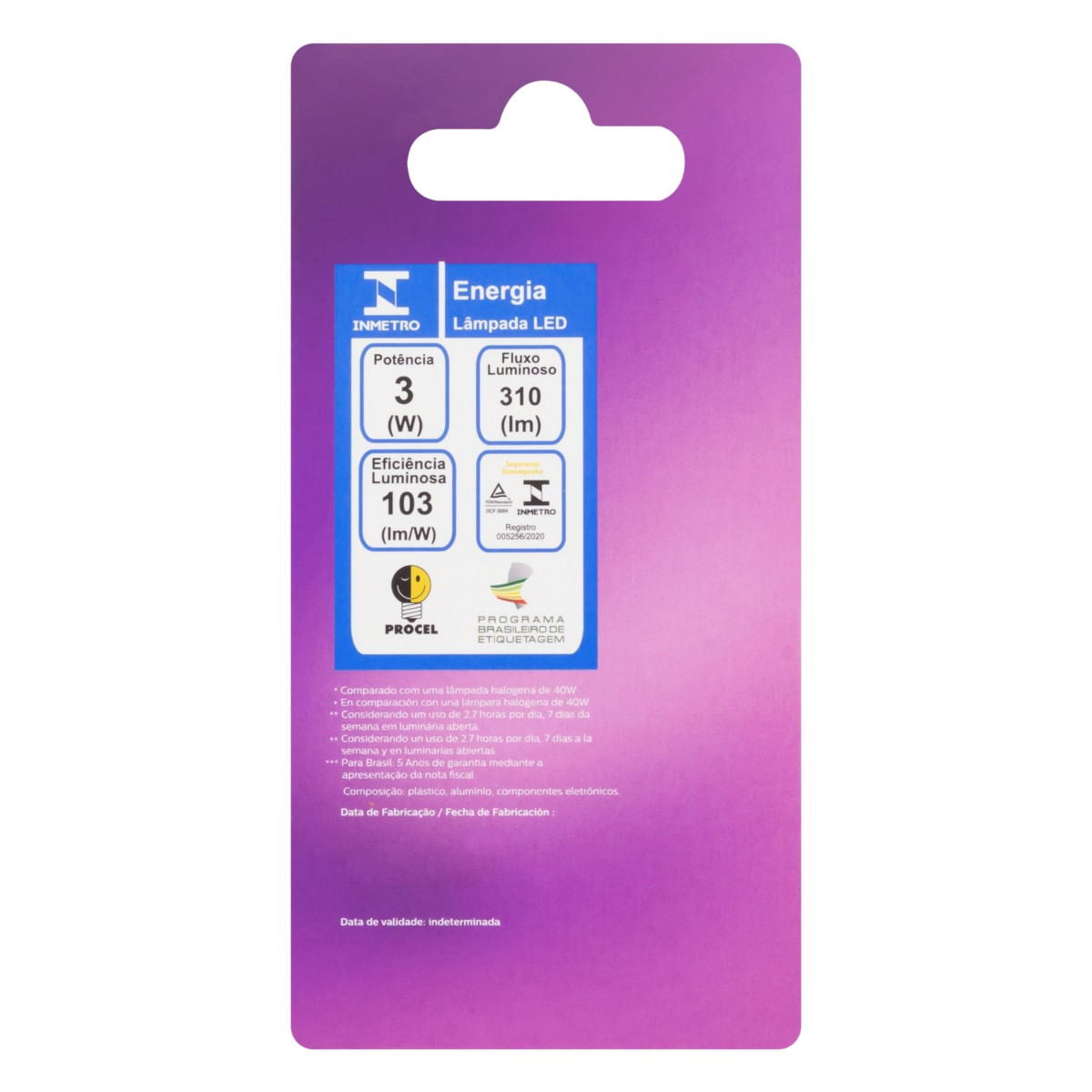 LâmpadadeLedCápsulaG9Philips3W6500KBivoltPosterior3