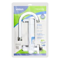 Torneira de Parede com Purificador  Bica Móvel Víqua Lagune Vitalité Branca