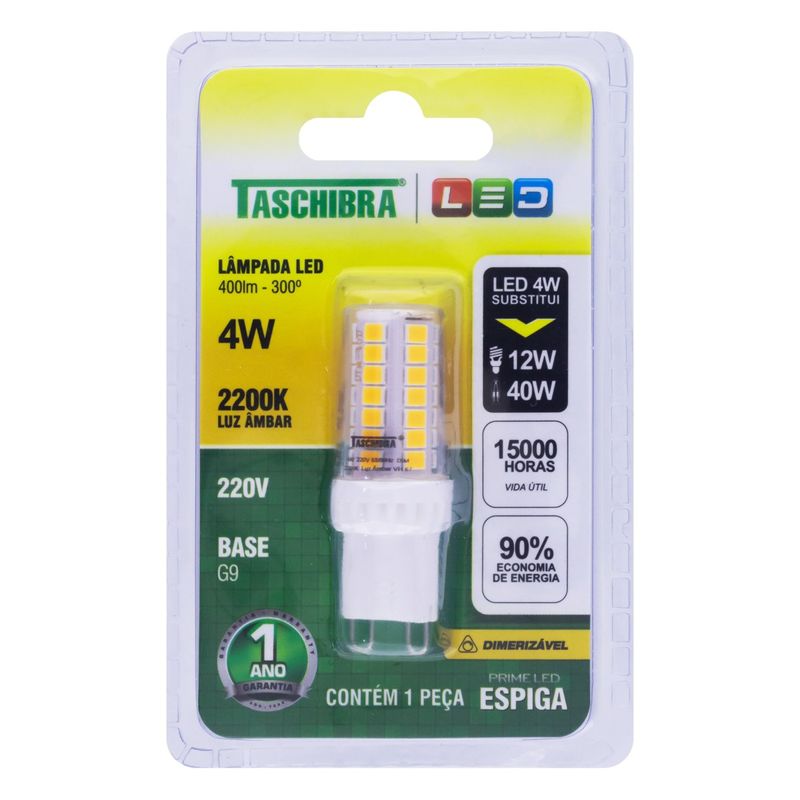 Lampada-de-Led-Espiga-Ambar-Dimerizavel-Taschibra-4W-2200K-220VFrontal1