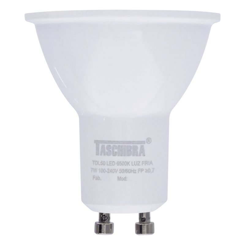 Lampada-de-Led-Dicroica-TDL50-Taschibra-Prime-7W-6500K-AutovoltFrontal2