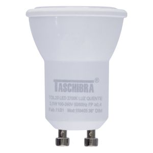 Lâmpada de Led Dicroica Dimerizável TDL20 Taschibra Prime 3,5W 2700K