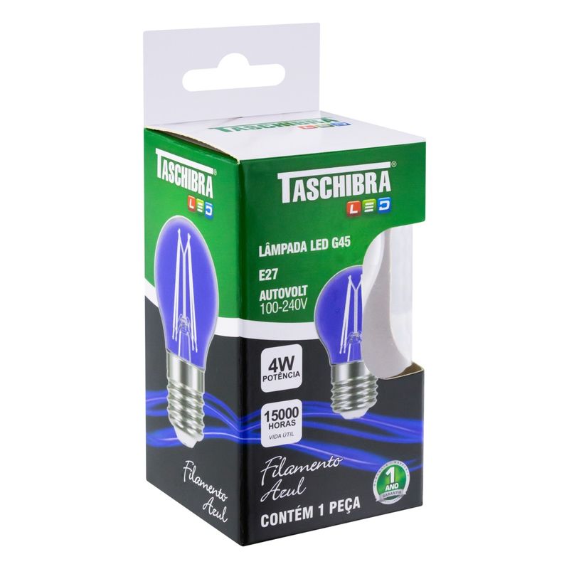 Lampada-de-Led-G45-Filamento-Taschibra-4W-Azul-AutovoltEmbalagemAngularEsquerda2