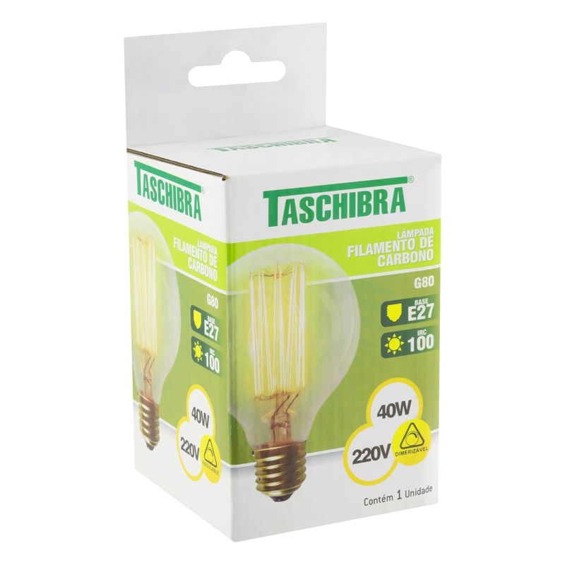 Lampada-Filamento-de-Carbono-G80-Taschibra-4W-220VEmbalagemAngularEsquerda2