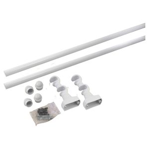 Kit Varão para Cortina Duplo Std Branco