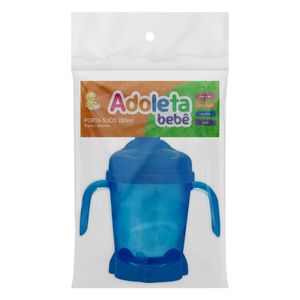 Copo com Alça e Tampa Adoleta Bebê Azul 200ml