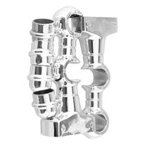 Suporte para Varão de Cortina Cromado Std Duplo Médio 2 unidades